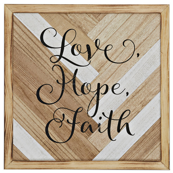 DrewDeRoseDesigns Love Hope Faith Wall Décor Wayfair